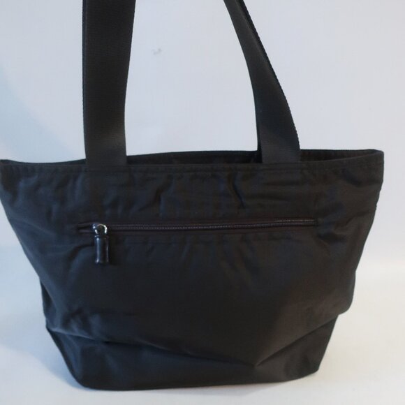 Authentic Womens Prada Milano (25) Brown Nylon Shoulder Travel Tote Handbag - Picture 8 of 16